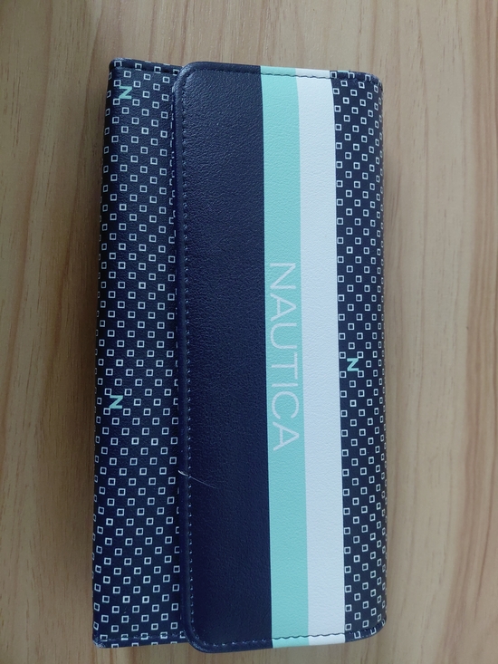 Nautica Handbags - Nautica Navy & Aqua Stripe Wallet